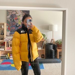 The north face down jacket 1996 retro yellow